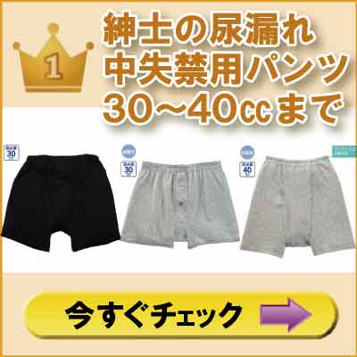 ６０代７０代８０代９０代　シニアファッションＧ＆Ｂ　高齢者　紳士の尿漏れ中失禁パンツ３０～４０㏄まで　売れ筋ランキング１位